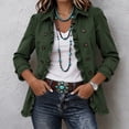 thumbnail image 6 of Jackets for Women Casual Long Sleeve Open Front Ruffle Trimmed Double Breasted Shirt Jacket, Perfect for Jeans & Skirts, 6 of 9
