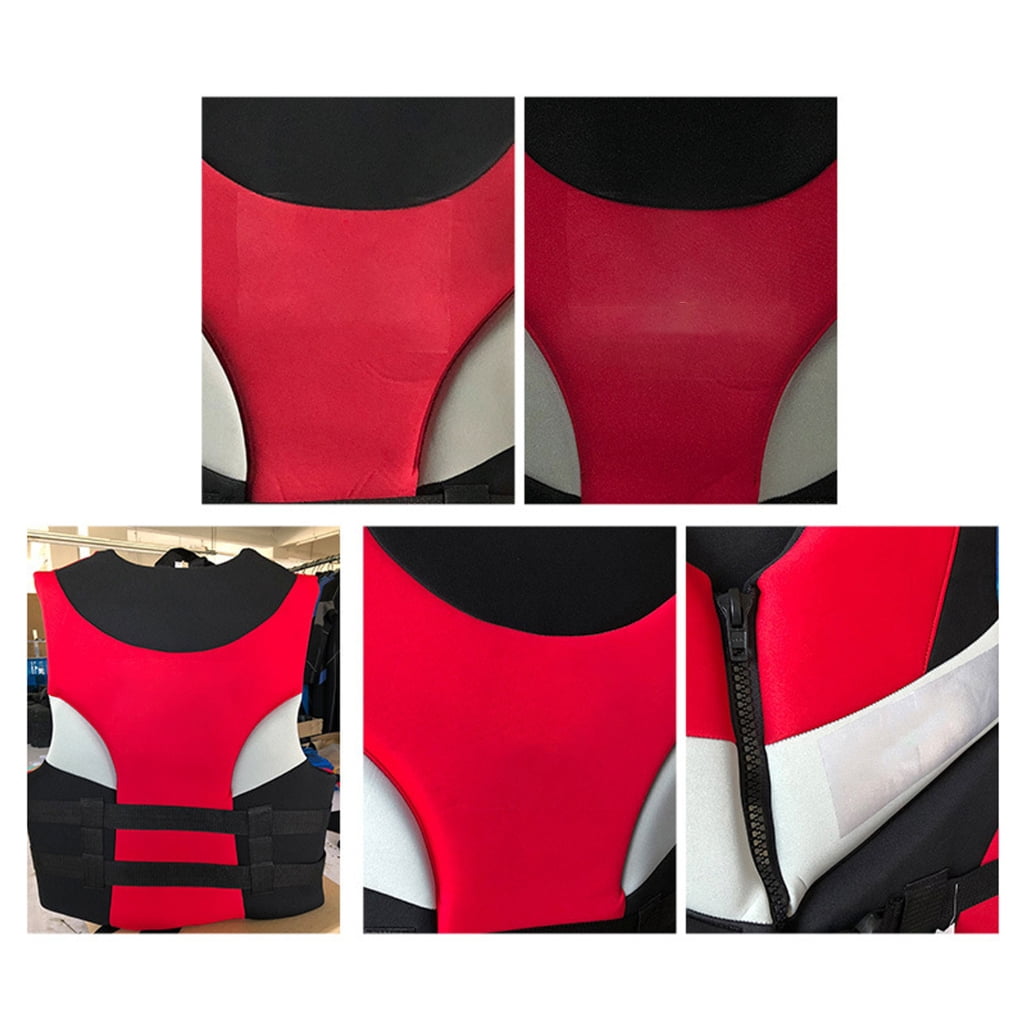 Adults Life Vest Boats Clothing Fishing Vest Buoyancy Jackets Swim Trainer Jackets for Water Sports, Surfing, Boating