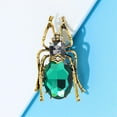 thumbnail image 4 of Rhinestone Beetle Animal Brooch Pin for Women Unisex Antique Gold-Toned Creative Fashion Crystal Bee Insect Brooches Lapel Pins Dainty Dress Accessories Vintage Art Decor Halloween Jewelry, 4 of 6