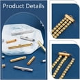 thumbnail image 6 of 140PCS Slide on End Clasp 14 Styles Jewelry Tube End Bar Slider End Caps Tube Bar Buckle Clasps Brass Tubes Clasp for Seed Beads Waist Beads Multi-Strand Necklace Bracelet Making, 6 of 6