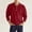 Red, variant on Mens Polo Shirts Classic Golf Work Blouses Loose Long Sleeve Tees Solid Color Boutton T-Shirts, L