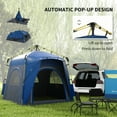 thumbnail image 3 of Outsunny Camping Tents 4 Person Pop Up Tent w/ Windows, Doors, Blue, 3 of 9