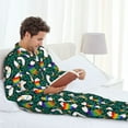 thumbnail image 6 of Yiaed Lgbt Penguin Print Men’s Pajamas Set - Long Sleeve Button Down Sleep Shirt and Pajama Bottoms Sleepwear Set Mens Pjs Sets Men's Pajama Bottoms-XX-Large, 6 of 7