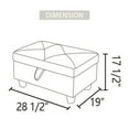 thumbnail image 5 of Faux Leather Storage Ottoman for Living Room, 5 of 9