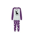 thumbnail image 3 of REORIAFEE Christmas Family Pajamas Matching Sets 2 Piece Kids Boys Girls Loungewear Long Sleeve Top and Pant Santa Graphic Soft Sleepwear Purple 0-15T, 3 of 6
