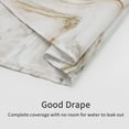 thumbnail image 5 of Small Stall Shower Curtain 36 x 72, Brown Marble Half Size Shower Curtain, Modern Abstract Narrow Shower Curtain for Bathroom Decor, 36 inch Fabric Shower Curtain Set with Hooks, 5 of 6