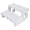 thumbnail image 1 of 2 Step Multi Purpose Spa Hot Tub Pool RV Campers Deck Steps Sided Step, White, 1 of 5