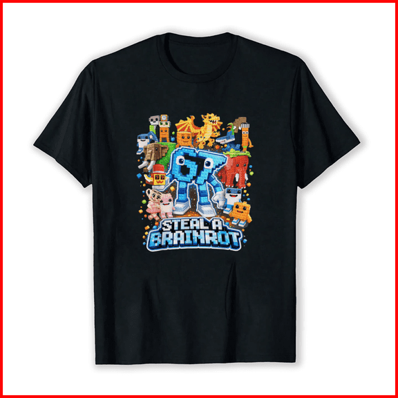Six Seven 67 Steal a Brainrot Meme Funny Gen Alpha Slang Unisex T-Shirt, up to Size 5XL