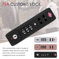 thumbnail image 4 of Hardware Protection Security Luggage Weatherproof Safely Code Lock TSA007 3 Digit Combination Lock TSA Customs Lock SILVER, 4 of 8
