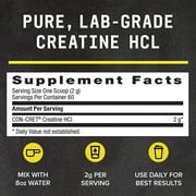BEYOND RAW Creatine HCl Powder for Men and Women, Muscle Strength and Growth, Energy Production, Athletic Performance, Cognitive Support, Cellular Hydration, Science-Backed, Lab Grade, 60 Servings