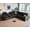 Black, variant on BEDEEP Modular Sectional Power Reclining Sofa Set for Living Room with Console Storage, Cloud Couch 5 Seater Sectional Couch with Recliner Headrest, Chenille, Black