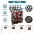 thumbnail image 6 of Red Love Bow Table Runner 72 Inches, Valentine's Day Love Black White Palid Linen Bed Runner Dresser Scarves Tabletop for Indoor Outdoor Parties/Ceremony/Banquet, 14" x 72", 6 of 8