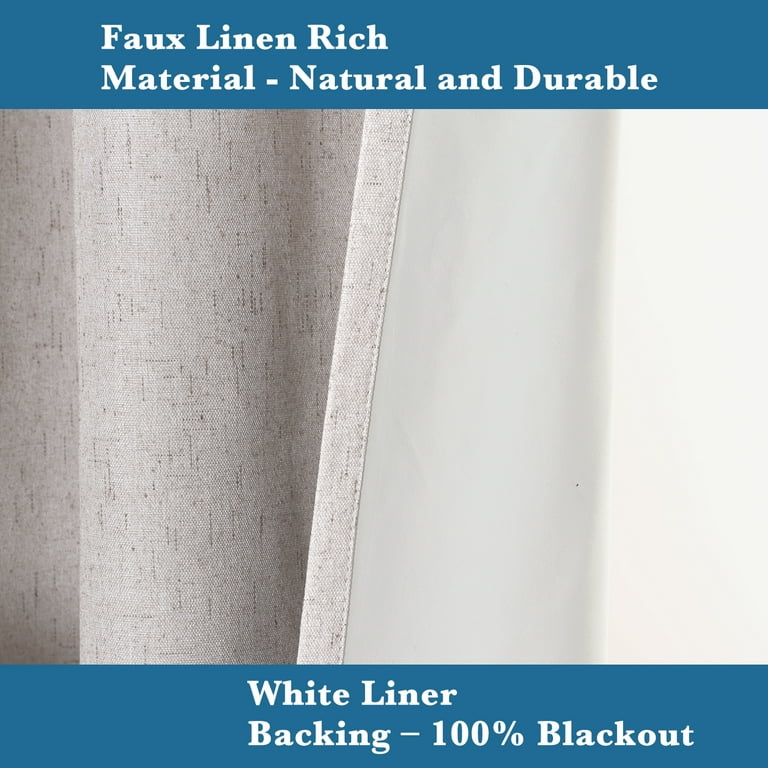 IGEMAEVE Blackout Curtains 84 Inch Length 2 Panels Set,100