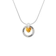 thumbnail image 2 of Delight Jewelry Yellow Crystal Heart Hero Ring Charm Necklace, 18", 2 of 4