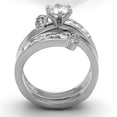 thumbnail image 3 of High polished (no plating) Stainless Steel Ring with AAA Grade CZ in Clear for Women Clear Stone Color Style TK976 Size 8, 3 of 5