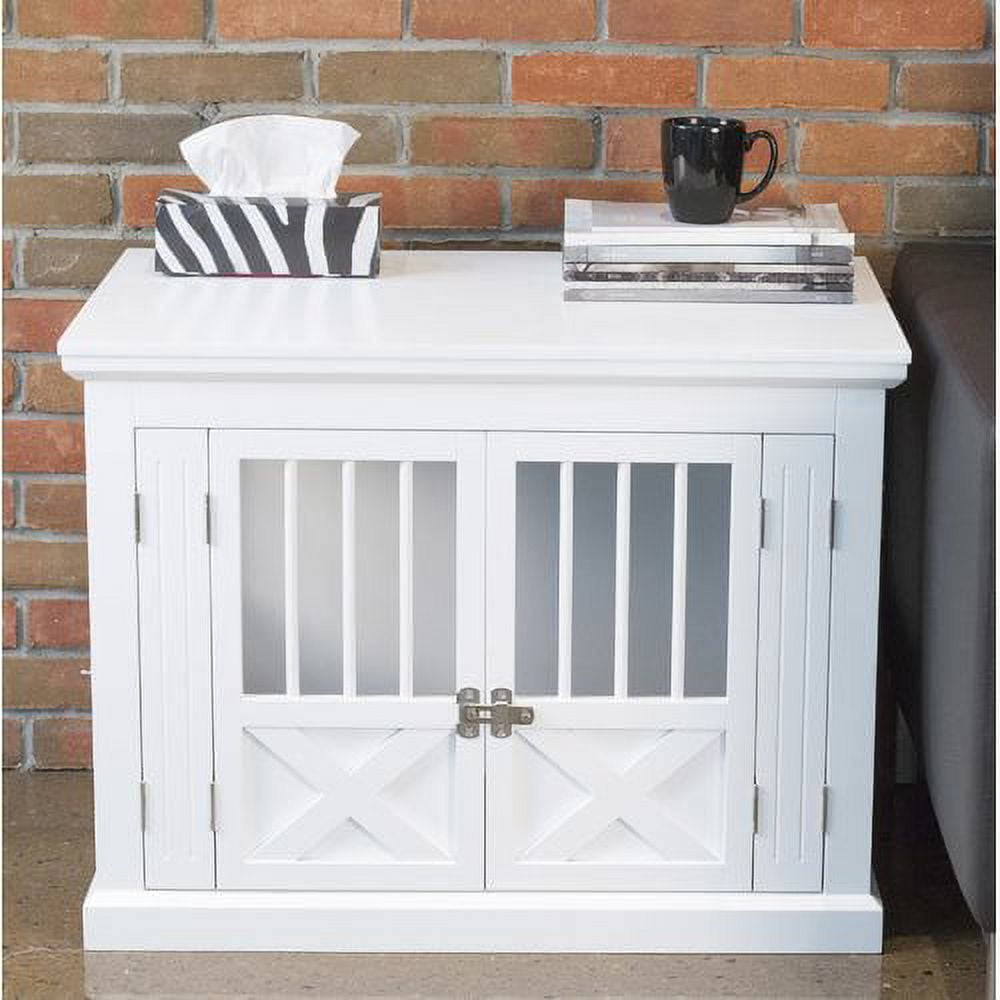 Zoovilla Triple Door Dog Crate Kennel White Medium 30.63