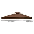 thumbnail image 3 of 10'X10' Canopy Replacement Cover Gazebos & Pergolas Tent Shelter Sunshade Waterproof Roof Top Polyester Single/Double Tiered with Air Vent 300X300m D, 3 of 5