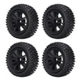 thumbnail image 3 of Plastic Wheel Rims Rubber Tires, 12mm Hex 4PCS Flexible Better Grip RC Tires Set Durable  For 1/16 RC Car For Modification, 3 of 8