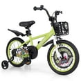 thumbnail image 1 of Costway 16" Kid's Bike for 4-7 with Height-Adjustable Handlebar & Saddle Handbrake Green, 1 of 10