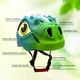 thumbnail image 2 of Casco de seguridad para niños de dinosaurio, dibujos animados 3D con luz de advertencia LED trasera, cinturón ajustado para equipo de protección para bicicletas multideportivas, patinaje en línea, cic, 2 of 5
