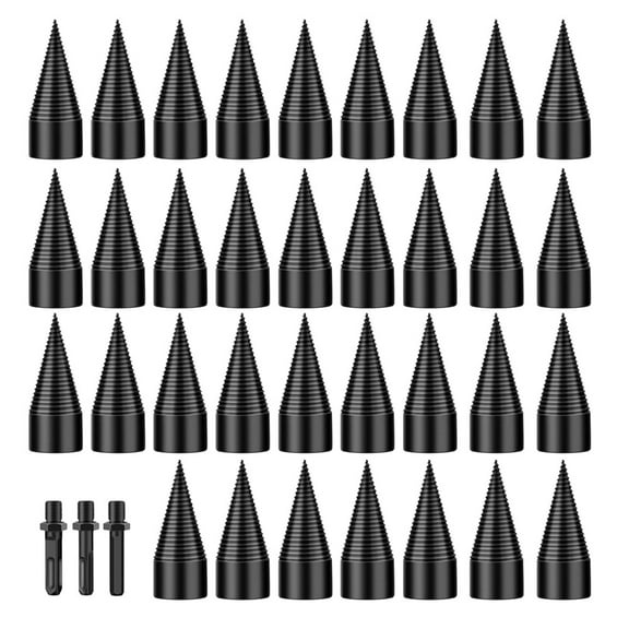 Wood Splitting Drill Hatchet Portable Manual Splitter Drills Firewood Black