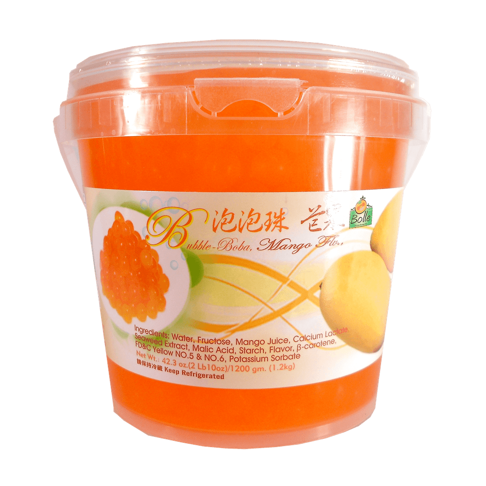 Bolle Mango Popping Boba Pearls 42.3 Oz. (2 lbs. 10 oz.)