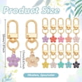 thumbnail image 2 of PH 20pcs Flower Keychains 10 Colors Floral Key Chains Cute Enamel Charm Bling Purses Keyrings Handbag Charms with Swivel Clasps for Women Gifts Backpack Car Keys Wallet Bag Accessories for DIY, 2 of 5
