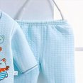 thumbnail image 6 of CAUYDY Preemie Girls Going Home Outfits Baby Boys Sleepwear Unisex Infant Layette Long Sleeved Shirt Hat Pants Bib Bellyband 7Pcs Cotton Set Fall Sizes 0-3 Months,Light Blue, 6 of 6