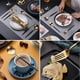 thumbnail image 5 of Myvit Juego de Vajilla Mate de Oro Negro, 24 Pzas, Vajilla de Cocina Flatware Sets de Acero Inoxidable, Juego de Cubiertos para el Hogar, Restaurante, Bistec, Cuchillo, Tenedor, Cucharas de Té, 5 of 9