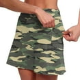 thumbnail image 5 of Jxximdong Skorts for Women Women's Fashionable Athleisure Skirt With Pockets Camouflage Printed Mid Rise Skirts Tennis Skirts Multicolor XL Culottes, 5 of 9