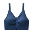 thumbnail image 2 of Vhkiploz Front Closure Wireless Bras for Women's Zip-Up Longline T-Shirt Mastectomy Bralettes Solid Workout Sporty Athletic Daily Underwears, 2 of 5