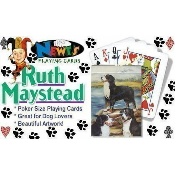 Bernese Mountain Dog Playing Cards - Artwork by Ruth Maystead