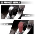thumbnail image 3 of Unique Bargains Universal Car Gear Shift Cover Shift Knob Cover Automatic Shift Gear Cover Faux Leather Wine Red, 3 of 6