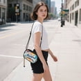 thumbnail image 5 of FORMRS Mini Crossbody Bag for Women Adjustable Rope Shoulder Casual Phone Purse, Yellow Sardines Pattern, 5 of 7