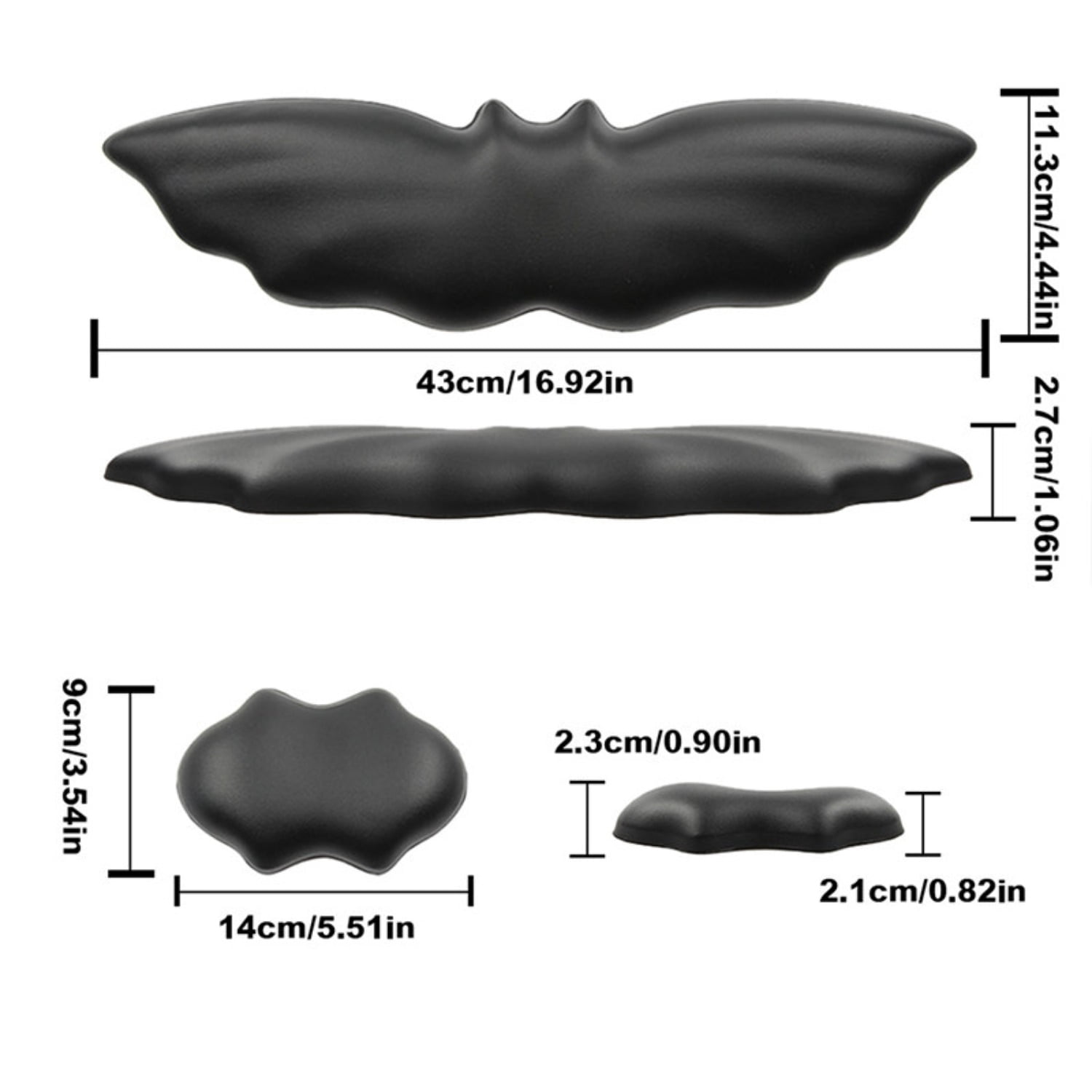 Leather Keyboard Wrist Rest & Mouse Pad Set, Ergonomic Office Wrist Support, Soft Wrist Cushion