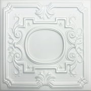 White Styrofoam Ceiling Tile Ovation (Package of 8 ceiling tiles)