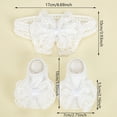 thumbnail image 3 of Sweet Baby Bowknot Headband Hairband Strong Gripped Socks Set for Newborns to 12 Months Soft Fabric Headwear, 3 of 8