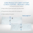 thumbnail image 6 of Core Products Corfit LS Lumbar Support Adjustable Back Brace for Pain Relief, Men/Women - White, Medium/Large, 6 of 8