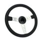 thumbnail image 2 of Volante de carreras, volante de 14 pulgadas, volante de cuero, volante de cuero, volante universal, diseño meticuloso, 2 of 12