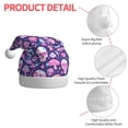 thumbnail image 4 of KLL Christmas Hats for Adults Plush mushroom rainbow color Skull Print Santa Hat Xmas Fluffy Santa Claus Hat for Women Men, 4 of 6