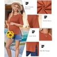 thumbnail image 2 of EKOUAER Maternity Shirts 3 Packs Short Sleeve Womens Pregnancy Tops Split Side Postpartum Blouse Clothes, 2 of 6