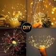 thumbnail image 4 of 2 Pack Firework Lights 180 LED Copper Wire Starburst String Lights 8 Modes Battery Operated Fairy Lights with Remote,Wedding Christmas Decorative Hanging Lights for Party Patio Garden Decoration, 4 of 9
