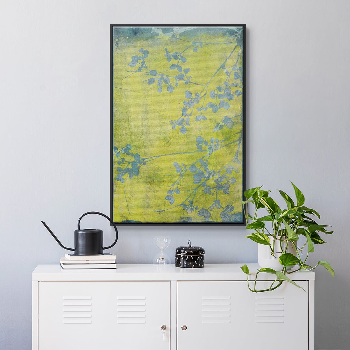 Boundless VIII Framed Premium Gallery Wrapped Canvas - Ready to Hang - 25 x 37 - Black Floating Frame
