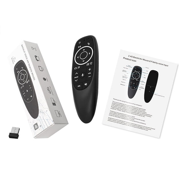 VONKY Voice Remote Control Gyroscope Backlight 2.4G Wireless Controller USB 17 Keys Smart Replacement Battery Operated for Office G10S PRO