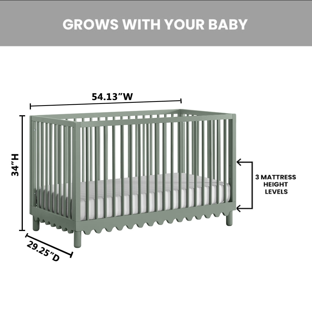 Oxford Baby Sterling Convertible Island Crib Olive Green