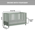 thumbnail image 4 of Oxford Baby Sterling Convertible Island Crib Olive Green, 4 of 14