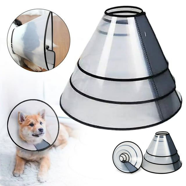 Yubnlvae Anti-Licking Dog Collar, Dog Elizabethan Collar with Detachable Anti-Licking Shield Soft Adjustable for Post-Surgery Recovery Comfort Adjustable Pet Shield G One Size