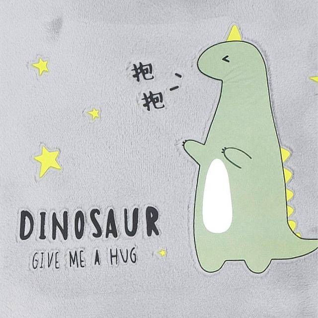 500ml Hot Water Bottle Dinosaur Cartoon Thickened Leak Proof Warm Hot Water Bag for The Treatment of Muscle SorenessGrey