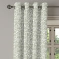 thumbnail image 2 of Ambesonne Floral Grommet Curtain, Damask with Ethnic, 50" x 72", Reseda Green White, 2 of 6