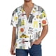 thumbnail image 1 of Fotbe New York Camisa Estampada de Manga Corta para Hombre, Casual de Verano, Estilo Playero, Sin Arrugas-Large, 1 of 5